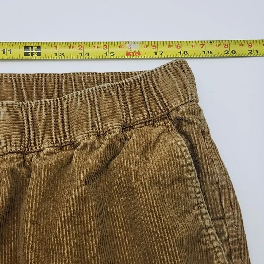 North Face Pants Cord Cordurory Size XL Brown Elastic Waist Pull-On Mens 36 x 29